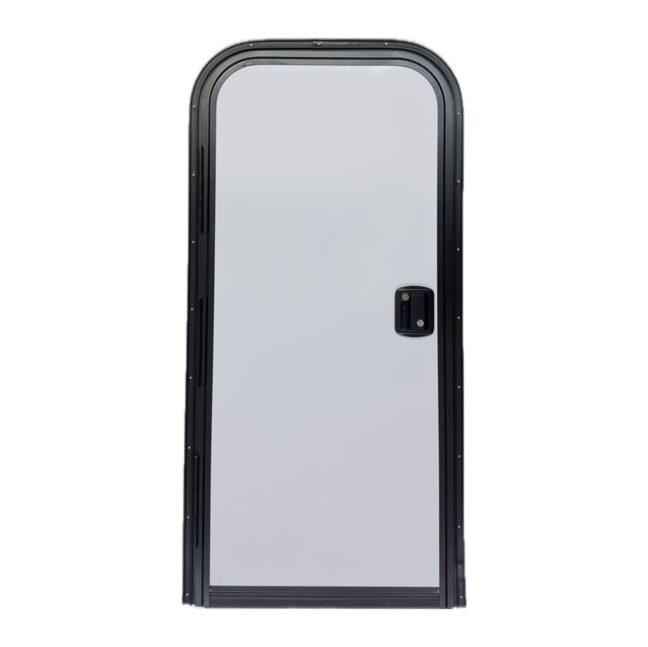 22" x 48" Bicycle/Baggage Door - Left Hinge - White with Black Frame