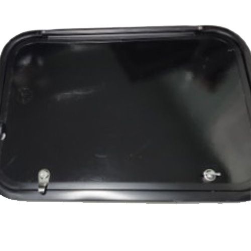 26" x 18" Baggage Door - Black with Black Trim - Thumb Latch and Lock