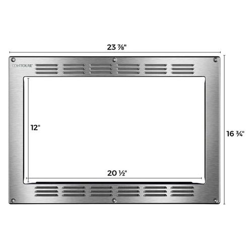 Contoure Microwave Trim Kit - 20 1/2" x 12" - Silver