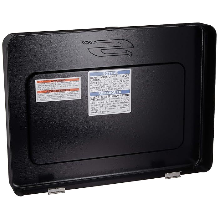 Suburban 2 Burner Cover Metal Black w/o Side Shields