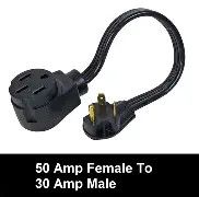 Arcon Power Cord Adapter - 50amp Female to 30amp Male - 18"