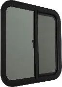 24" x 22" Insulated Double Pane Slider Window w/ring - Tinted
