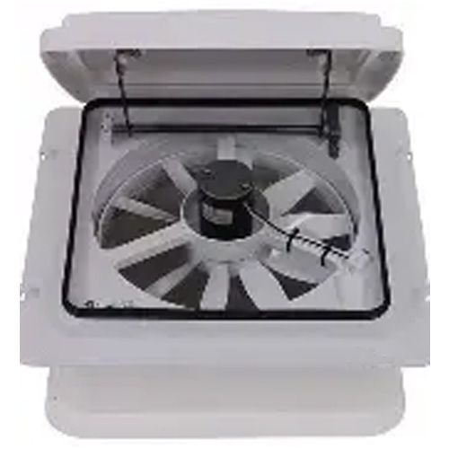 Maxxair Roof Vent - 12v Fan - Manual Lift - 4 Speed - White
