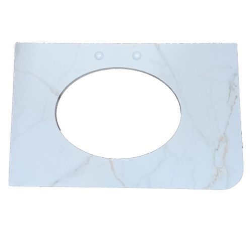 Bathroom Counter Top - 23 1/4 " x 15 1/4" - Oval Sink - Tiffany Crystal