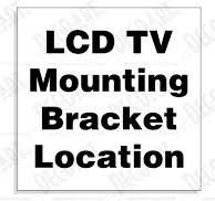 LCD TV Mounting Bracket Location Decal - 2 Pack