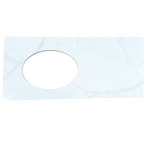 Bathroom Counter Top - 33 1/4 " x 15 1/4" - Oval Sink - Tiffany Crystal