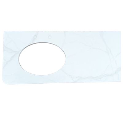 Bathroom Counter Top - 33 1/4 " x 15 1/4" - Oval Sink - Tiffany Crystal