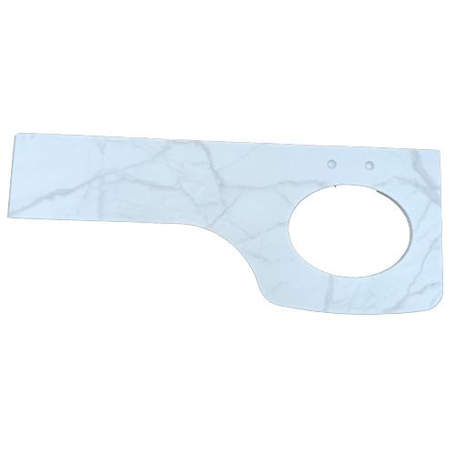 Bathroom Counter Top 45 1/4" W - Oval Sink Cutout - Tiffany Crystal