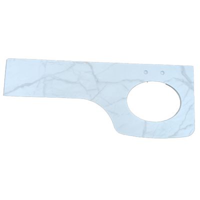 Bathroom Counter Top 45 1/4" W - Oval Sink Cutout - Tiffany Crystal