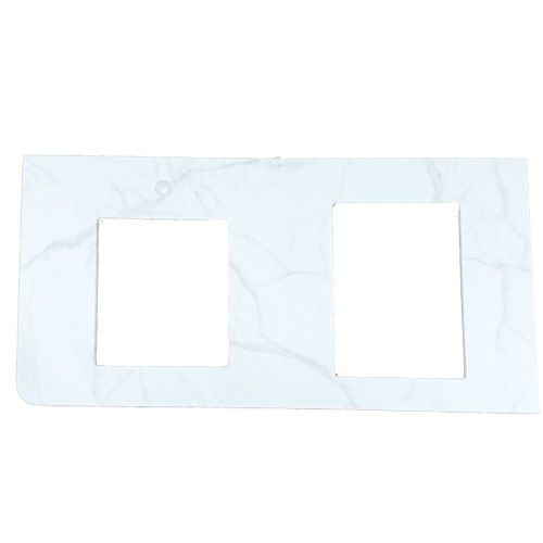 Kitchen Counter Top - Dual Oval Sink Cutouts - Tiffany Crystal