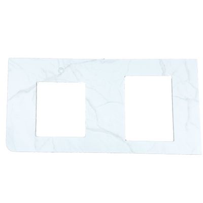 Kitchen Counter Top - Dual Oval Sink Cutouts - Tiffany Crystal