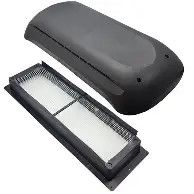 Dometic Refrigerator Roof Vent Cap - Cover and Base - Black