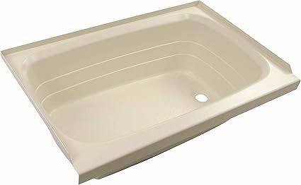 Tub - 24" x 36" - Parchment - Right Hand Drain