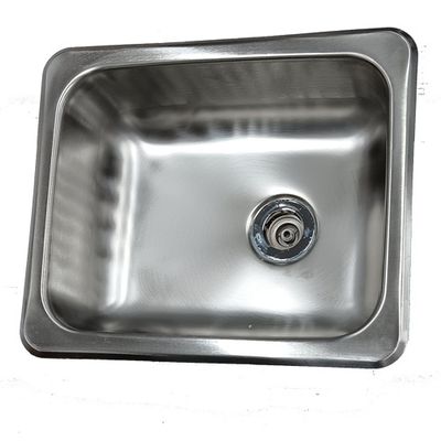 Sink - Stainless Steel Single Basin - 15 1/8" x 12 7/8" x 5" - With Drain