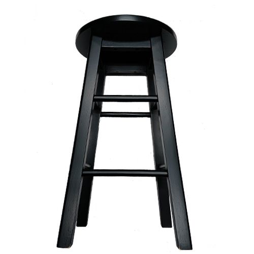 Wood Stool - Black