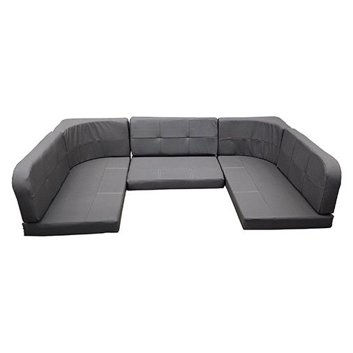 Dinette U Shaped Cushion Set - Elliot Slate - 46"