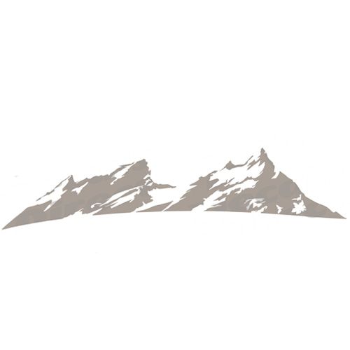 Decal #60 - Grey Wolf Side Mountain Scene - LH
