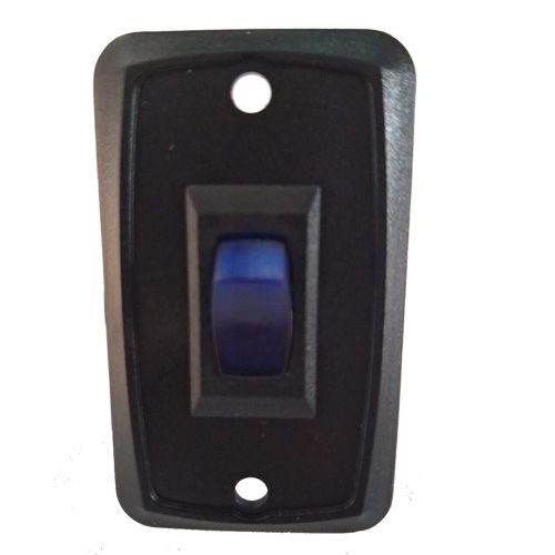 Sigma Blue On/Off Light Switch with Black Bezel - 3 Prongs