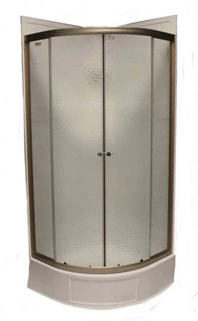 SEA Shower Door - Curved 34 x 34 x 65 - Oil Rubbed Bronze Trim - AX60-65-OCDZ 1702
