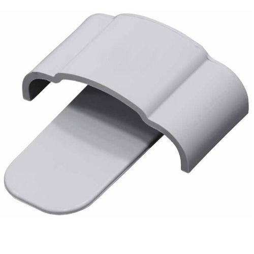 B&amp;B Return End Cap with Step - 1 1/2" - Gray - 1 Pair