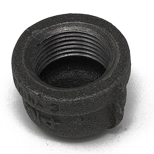 Utopia Galvanized Pipe Cap - 1/2" - Black