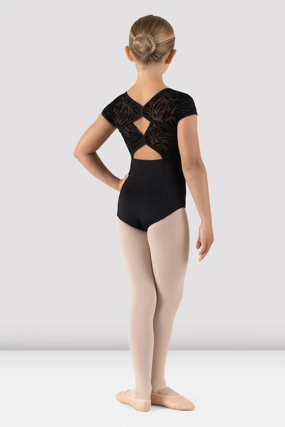Macy Cap Sleeve Leotard - 8-10 BLK
