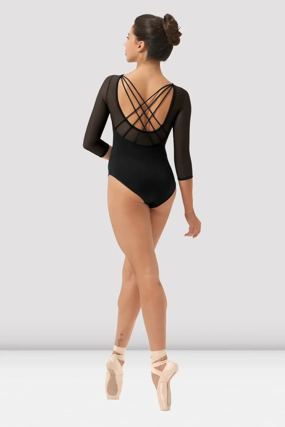Boheme 3/4 Sleeve Leotard - L BLK