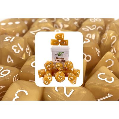 15ct Marble Caramel dice set