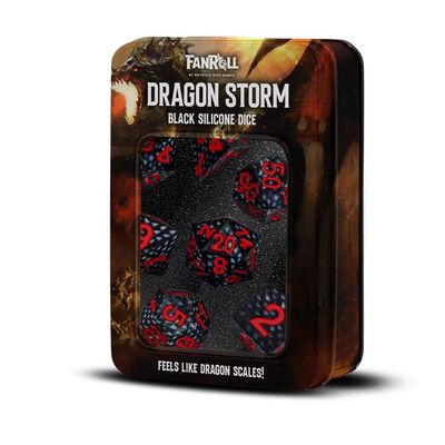 Dragon Storm Silicone Dice Black