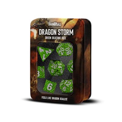 Dragon Storm Silicone Dice Green