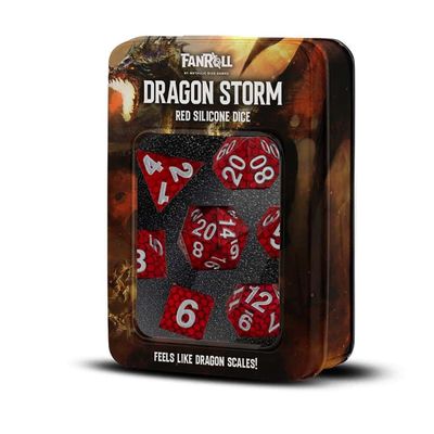 Dragon Storm Silicone Dice Red