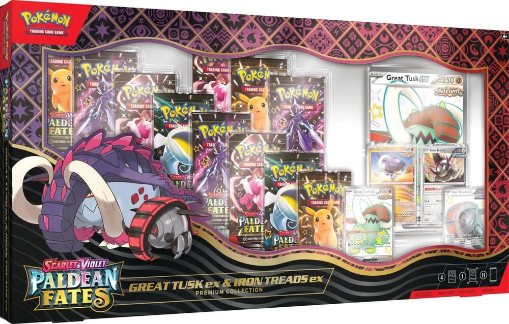Pokemon Great Tusk ex &amp; Iron Treads ex Premium Collection