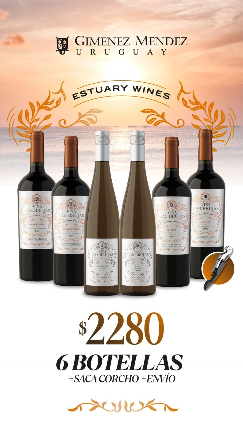 Nuevo Pack Estuary Wines VIÑA LAS BRUJAS
