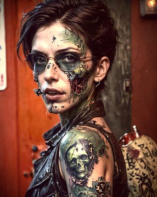 Vegas Undead- 4x6 print (Biker Princess)