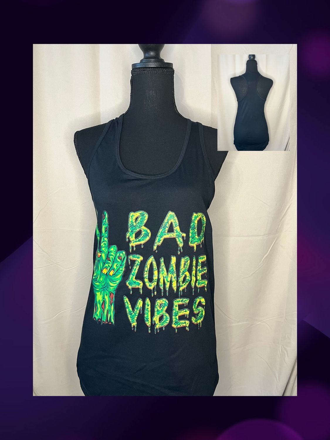 Bad Zombie Vibes Racer Back Tank (Women&#39;s)