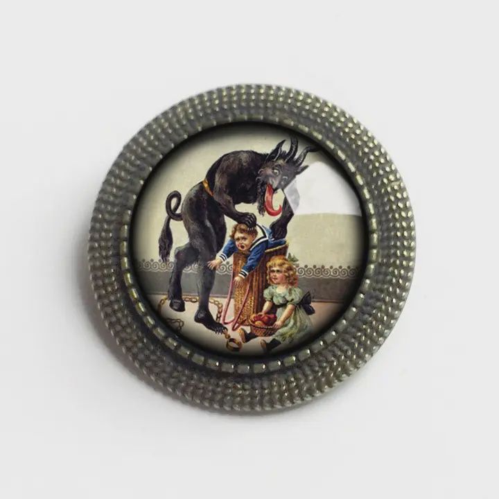 Krampus Holiday Brooch