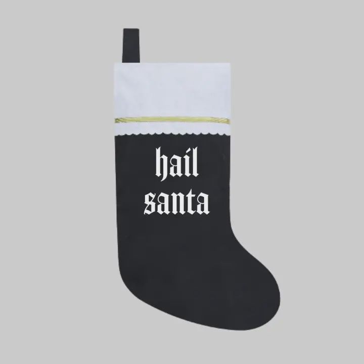 Dark Humor Christmas Stocking, Design: Hail Santa