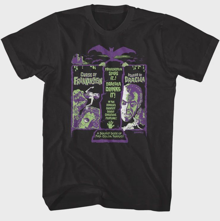 Franken Drac Recolor Black Adult T