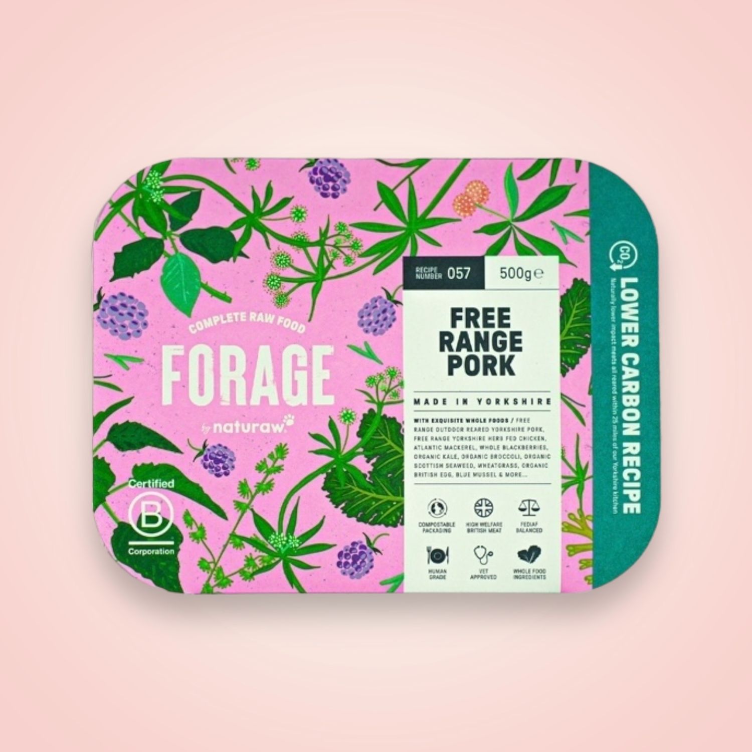 NATURAW FORAGE FREE RANGE PORK 500G