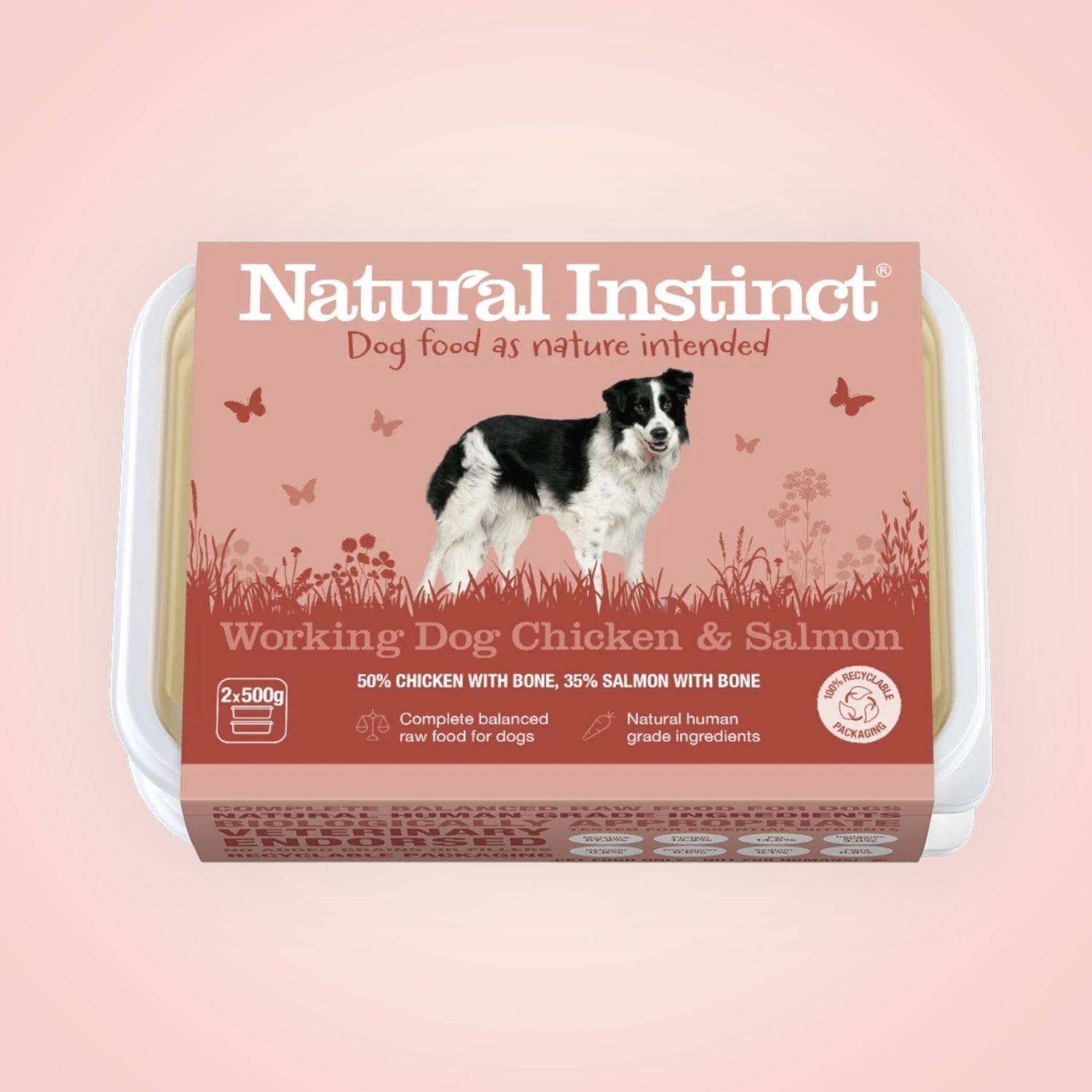 NATURAL INSTINCT WORKING SALMON 2X500G