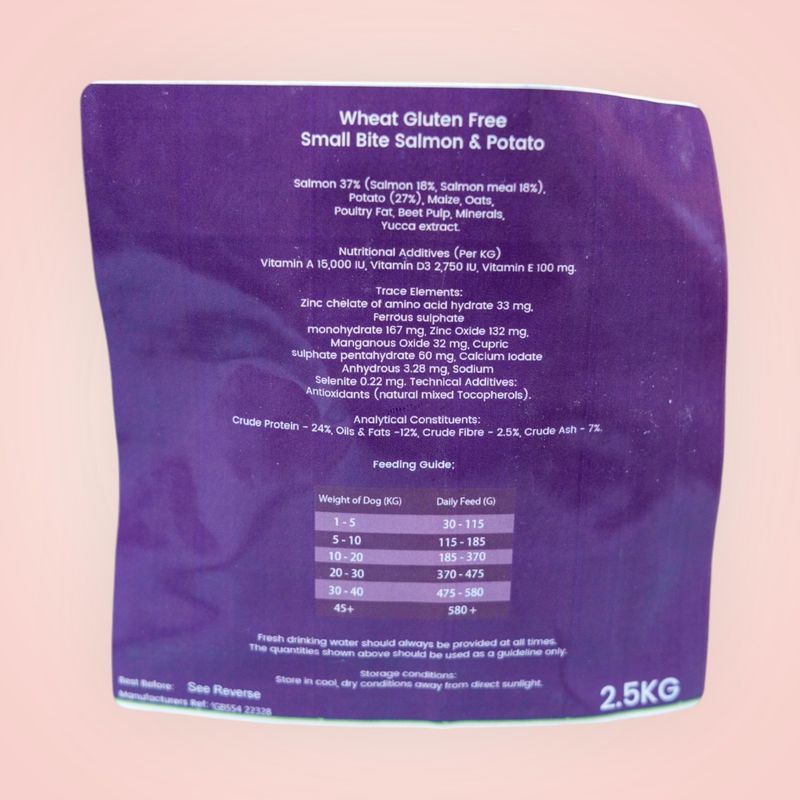 2.5KG TYLER-JAMES GLUTEN FREE ADULT DOG SMALL BREED SALMON WITH RICE