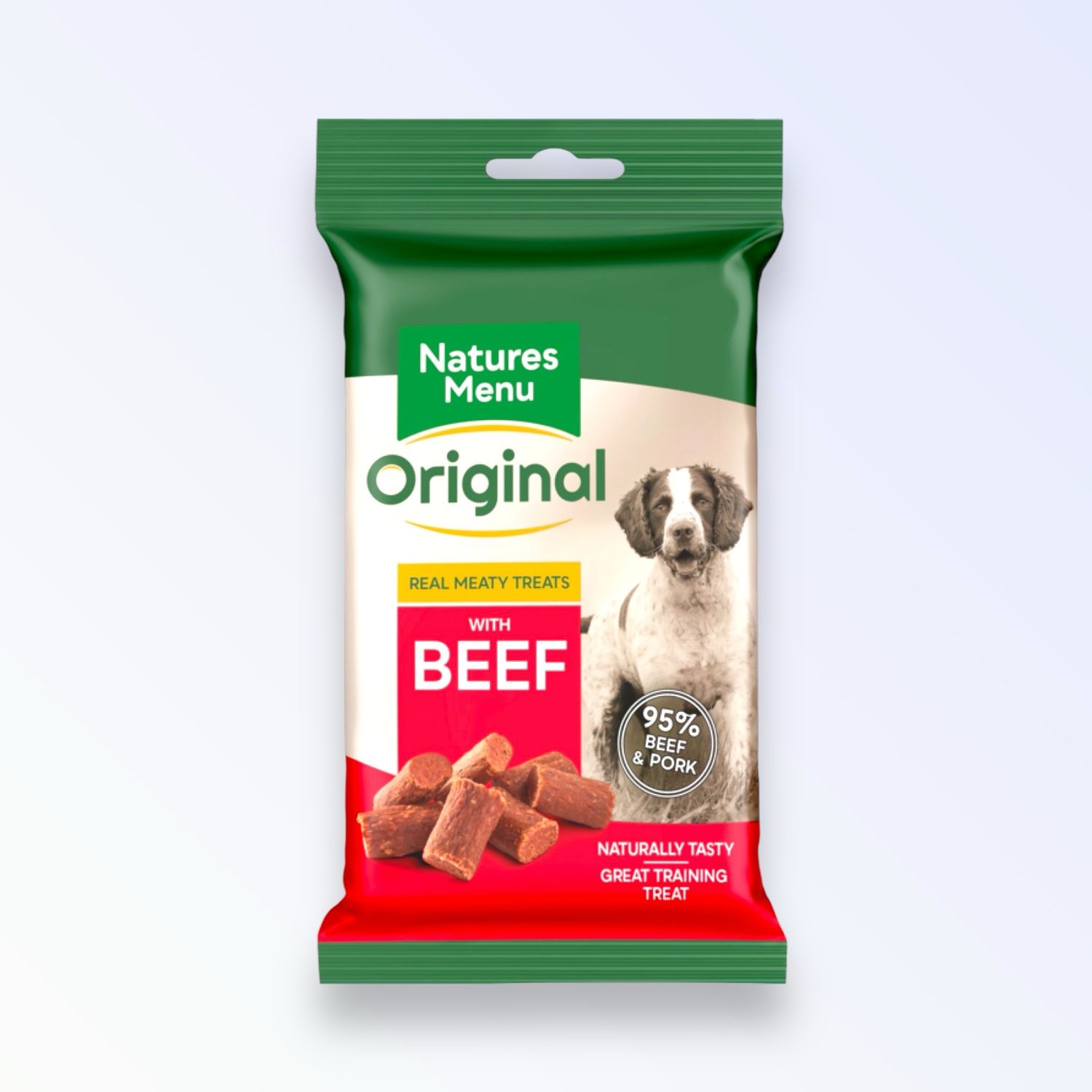 NATURES MENU DOG BEEF &amp; PORK TREATS 50G