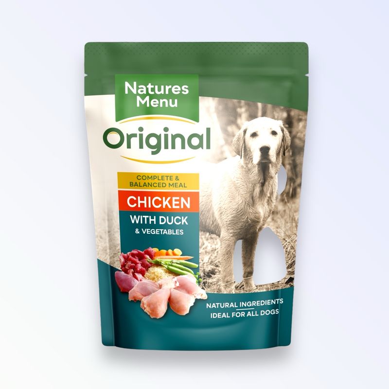 NATURES MENU ADULT DOG CHICKEN &amp; DUCK POUCH 300G