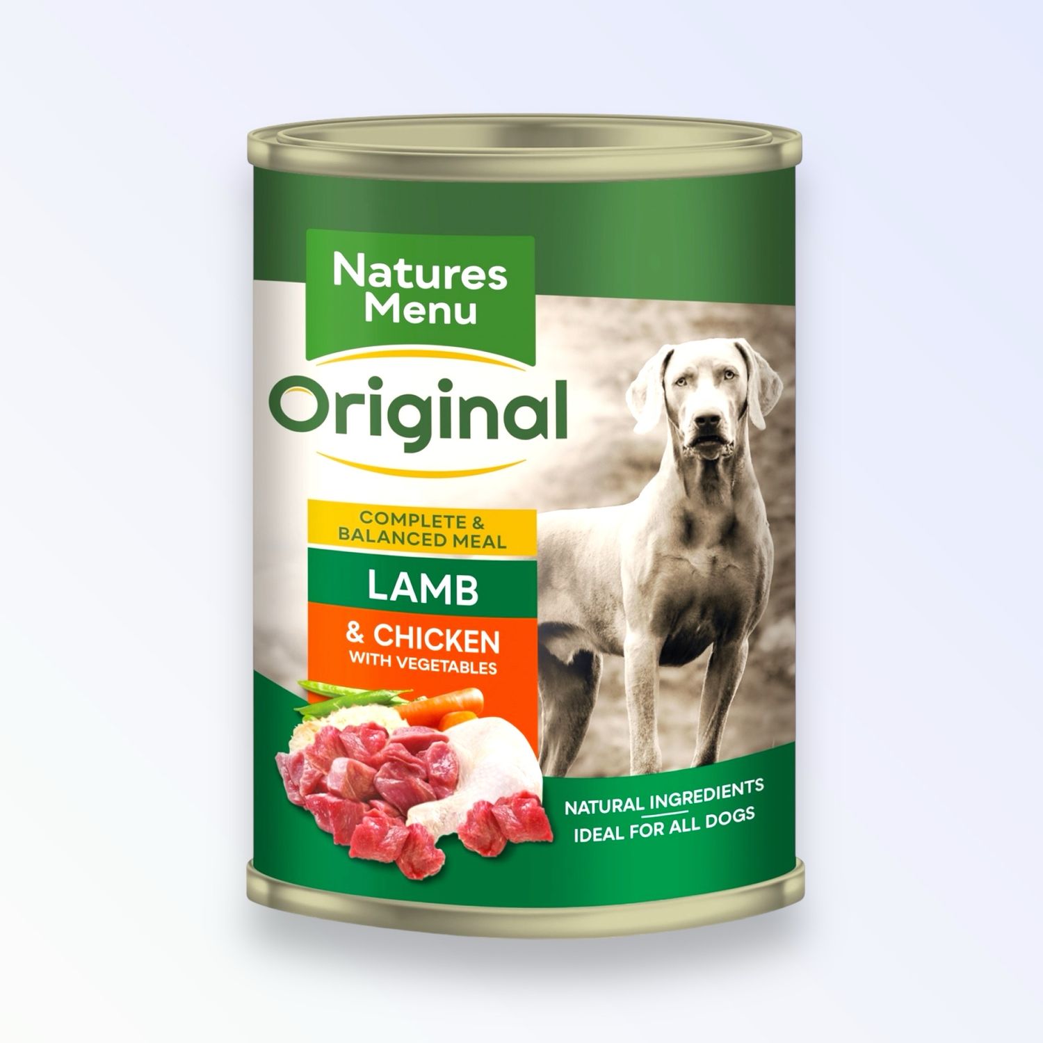 NATURES MENU DOG ADULT LAMB &amp; CHICKEN 400G TIN