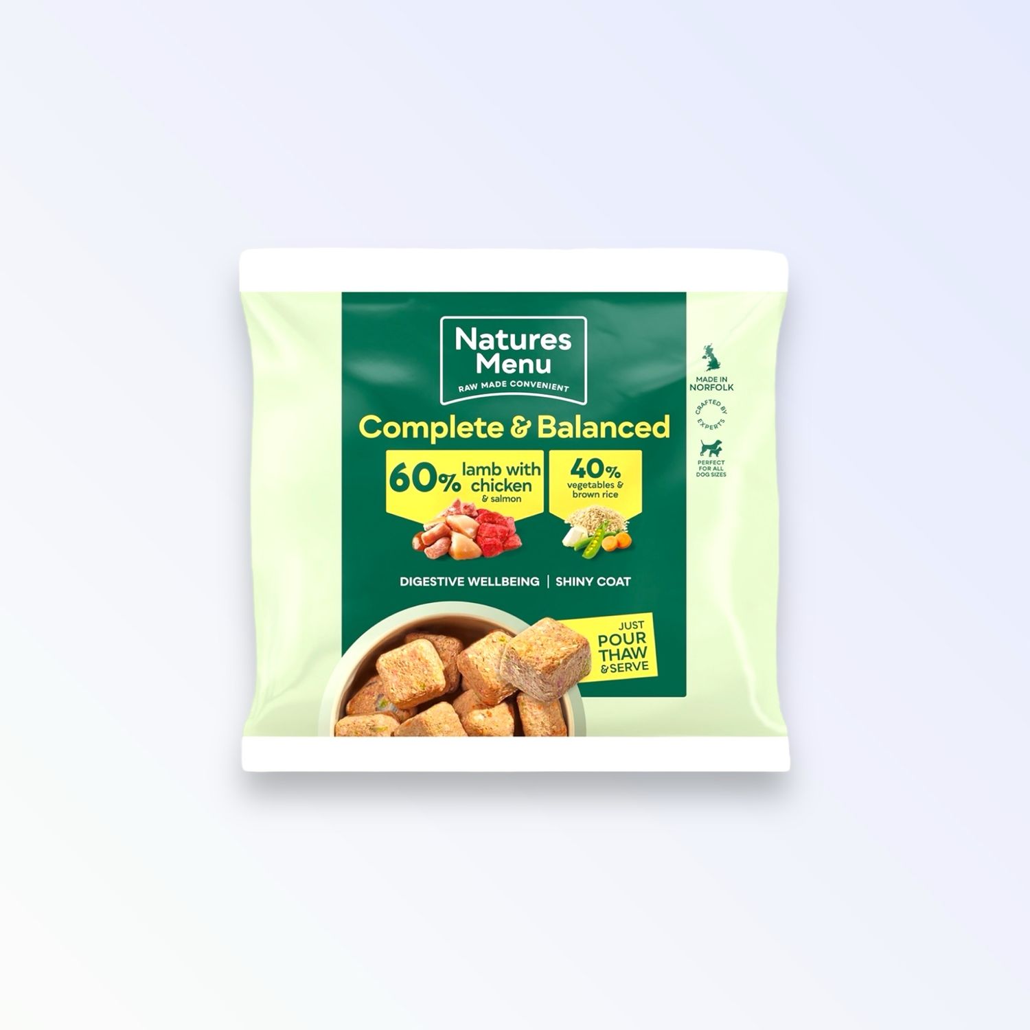 NATURES MENU DOG COMPLETE &amp; BALANCED RAW 1KG (LAMB)