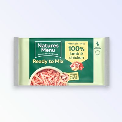 NATURES MENU DOG FREE FLOW MINCE CHIC &amp; LAMB 2KG