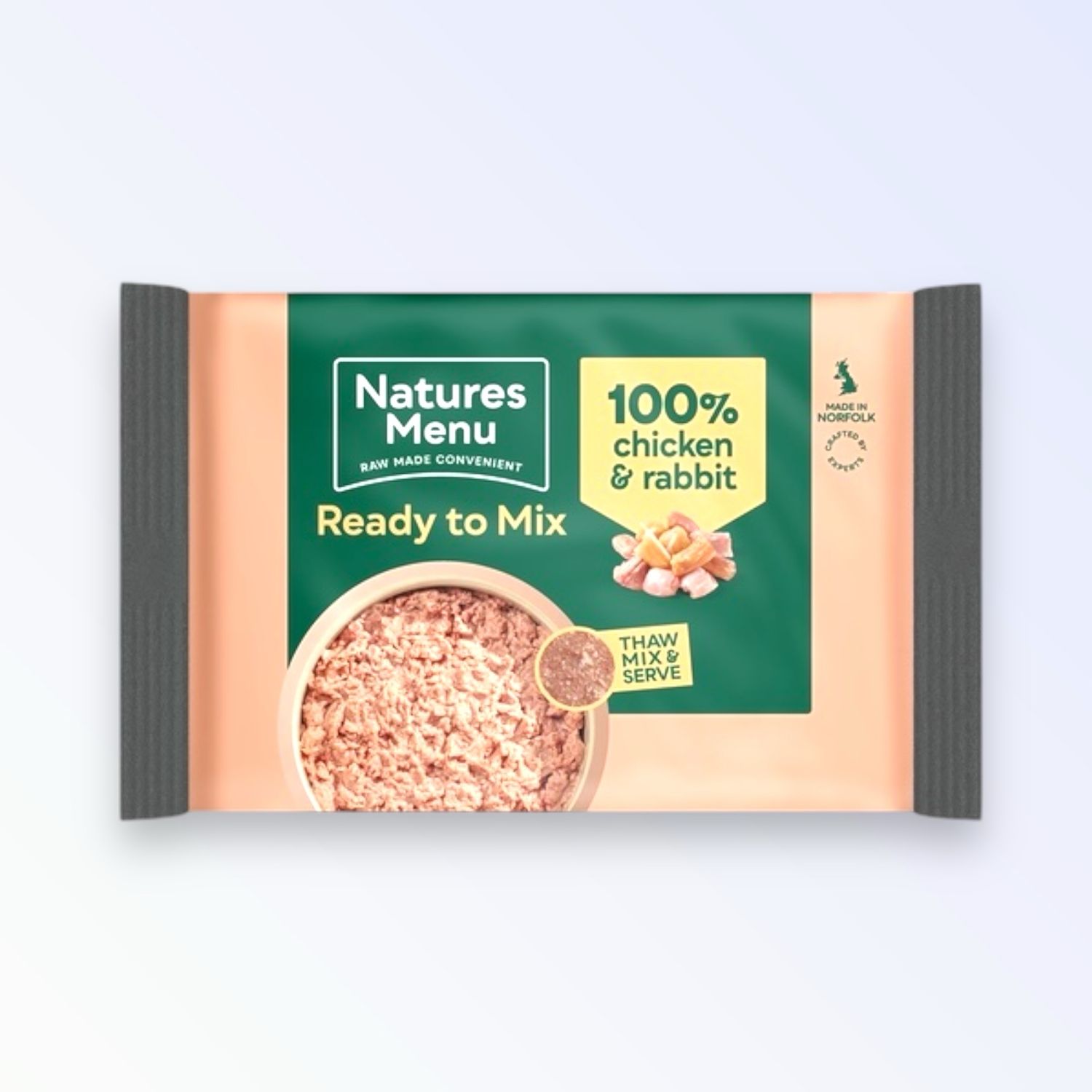 NATURES MENU DOG JUST CHICKEN &amp; RABBIT BLOCK 400G