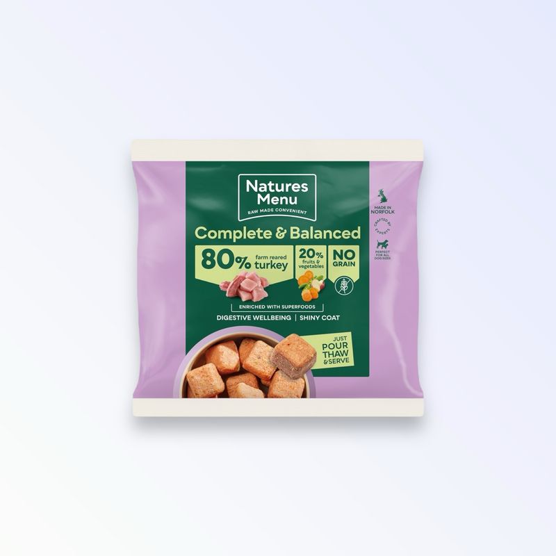 NATURES MENU DOG COMPLETE &amp; BALANCED RAW 1KG (TURKEY)