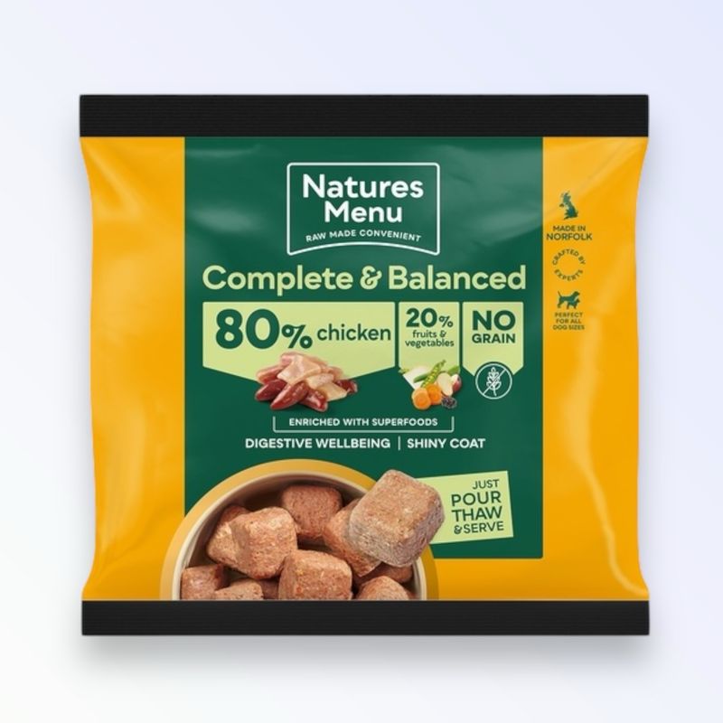 NATURES MENU DOG COMPLETE &amp; BALANCED RAW 1KG (CHICKEN)