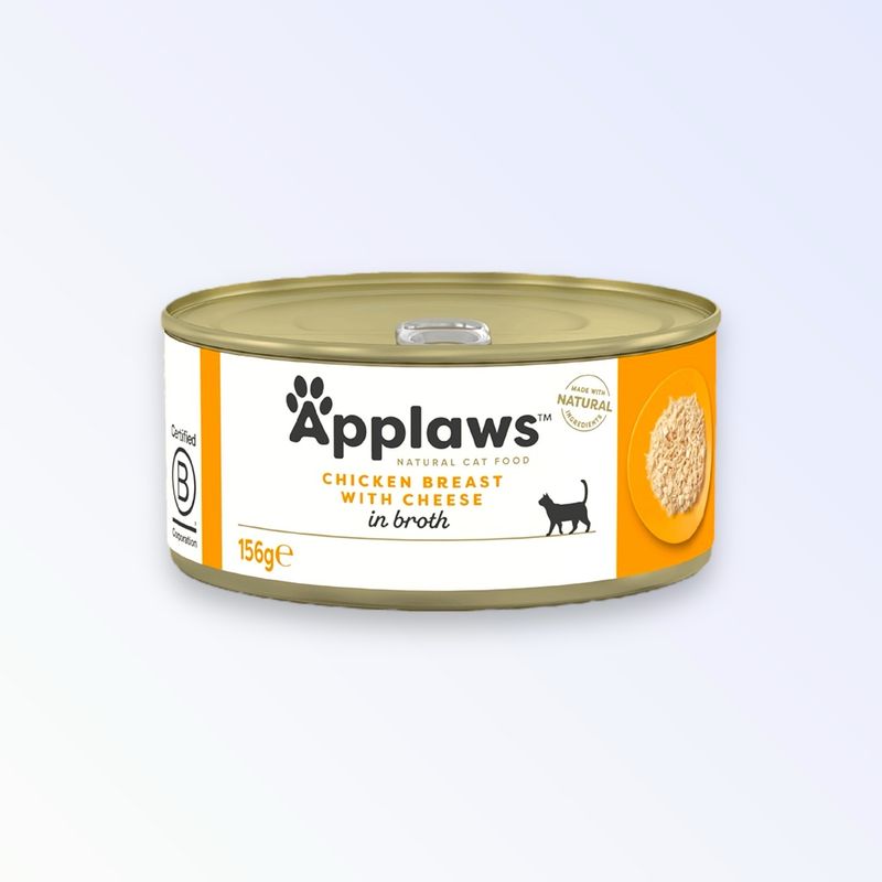 APPLAWS CAT CHICKEN/CHEESE TIN 156G